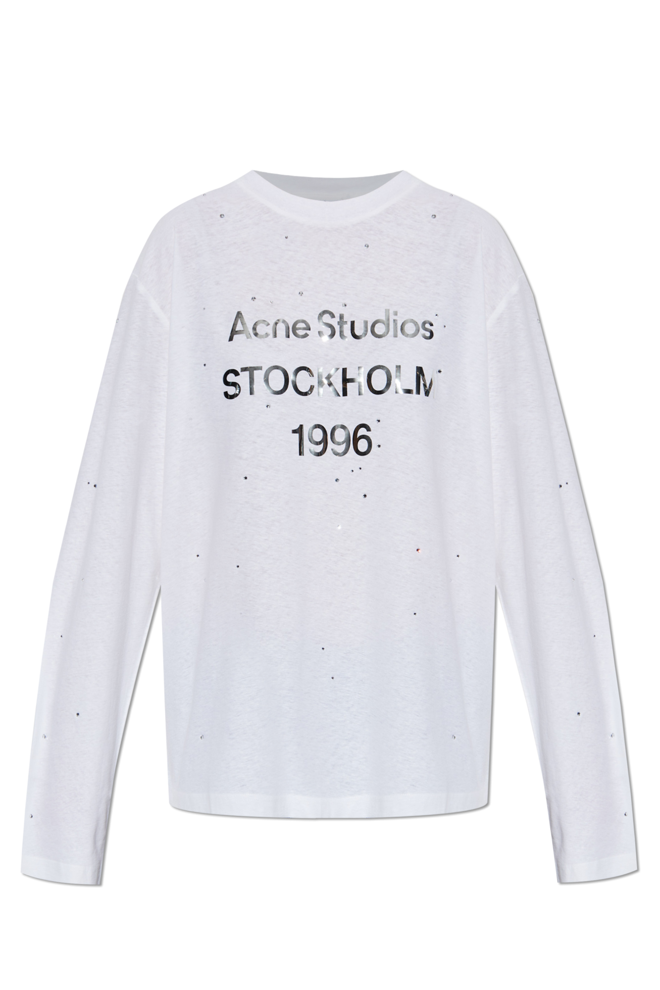 Biały T-shirt z logo Acne Studios - Vitkac Polska